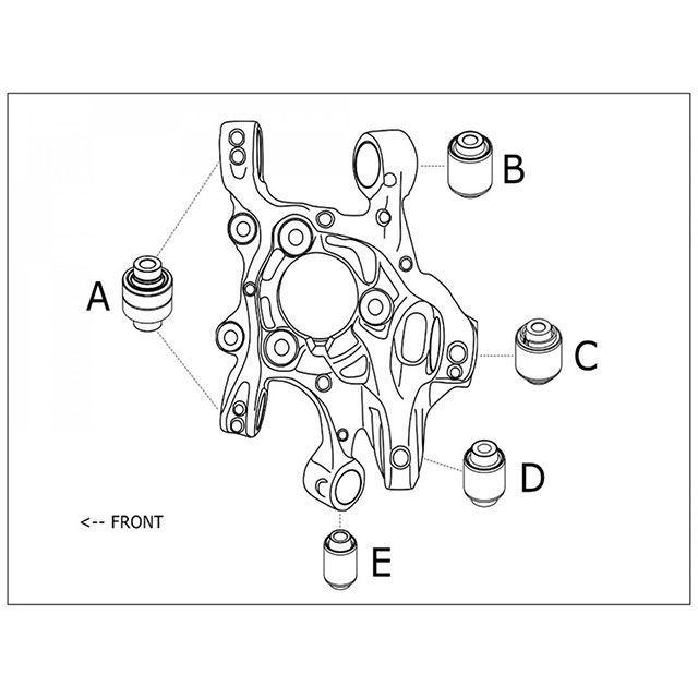 アイエルモータースポーツ リアナックルブッシュキット 6個セット I.L.Motorsportの画像