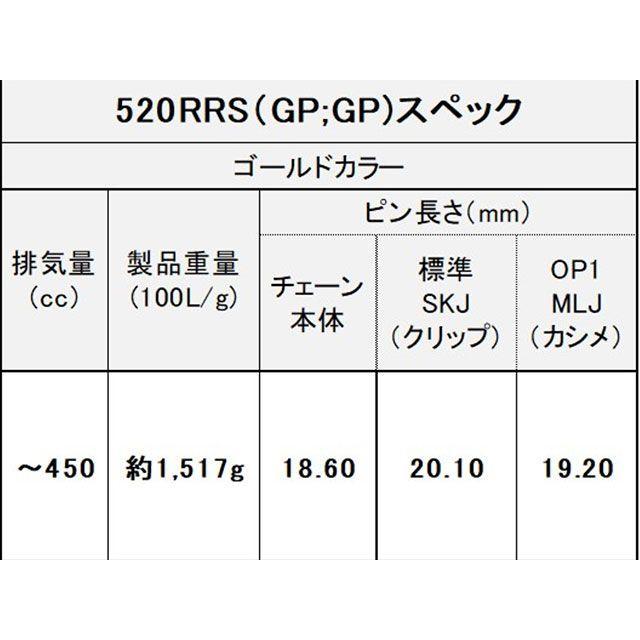 江沼チェーン 汎用 NXリングシールチェーン 520RRS（GP：GP） SKJ（ゴールド） サイズ 134L EKチェーン