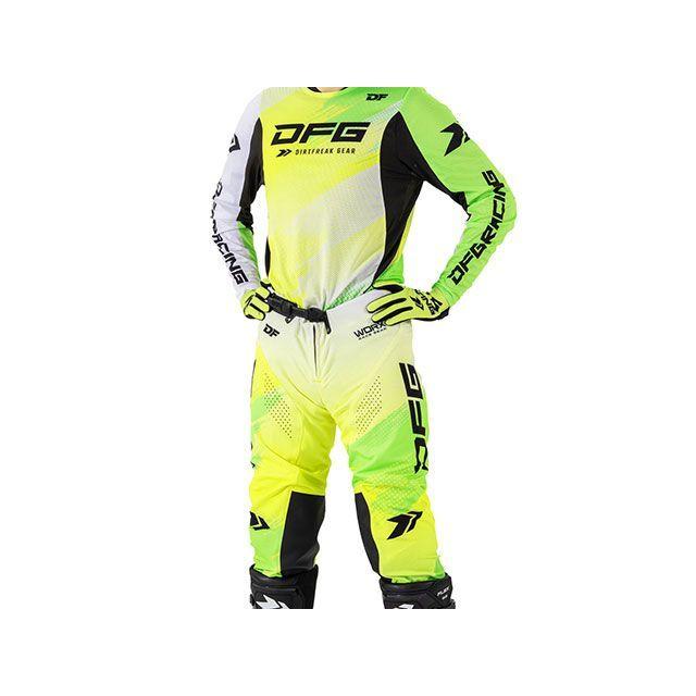 DFG ワークスジャージ&パンツ Lサイズ＋32サイズ　オフロードバイクウェア DFG ディーエフジー ワークスジャージ（レースイエロー） サイズ M DFG
