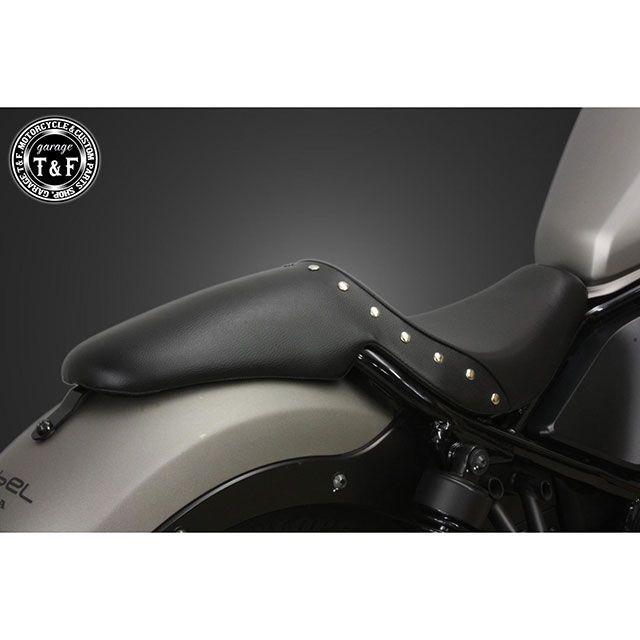 レブル250 500 バイクシート ガレージT&Fガンファイター　ダークブラウン Garage T＆F ガレージT&F レブル250 レブル250 スタッド付きガン