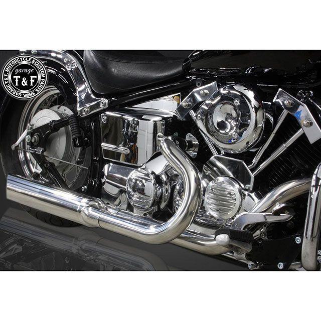 H*H様 SR400 ワンオフ ステンレス鏡面ベリーショートスラッシュカットマフ SR400 ワンオフ ステンレス鏡面ベリーショートスラッシュカット