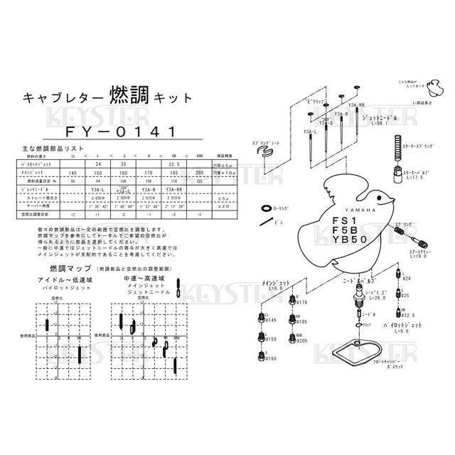 KEYSTER（キースター） FS1/F5B/YB50 YAMAHA FS1/F5B/YB50用燃調キット