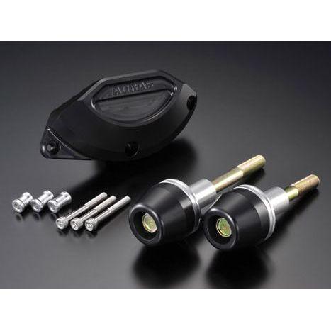 アグラス YZF-R1 レーシングスライダー 3点SET クランクB カラー ジュラコン/ホワイト タイプ ロゴ有 AGRAS_1