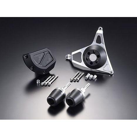 アグラス GSX-R1000 レーシングスライダー 4点SET B カラー ジュラコン/ホワイト タイプ ロゴ有 AGRAS