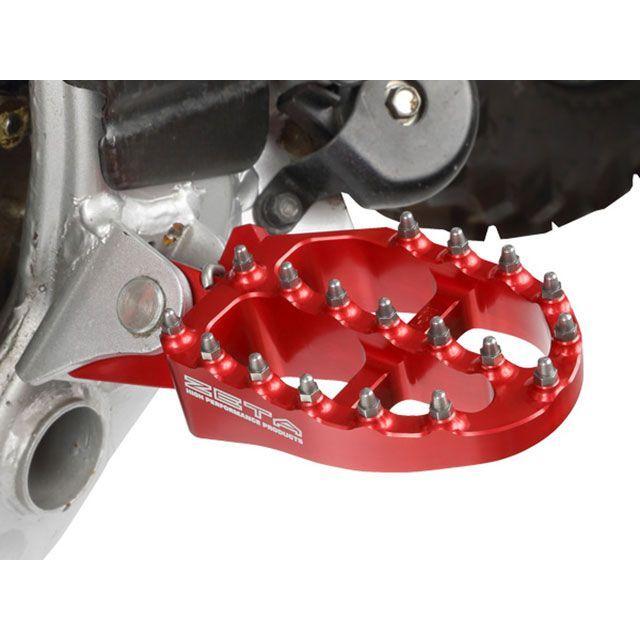 ZETA ジータ アルミニウムフットペグ（レッド） : モトメガネYahoo!店