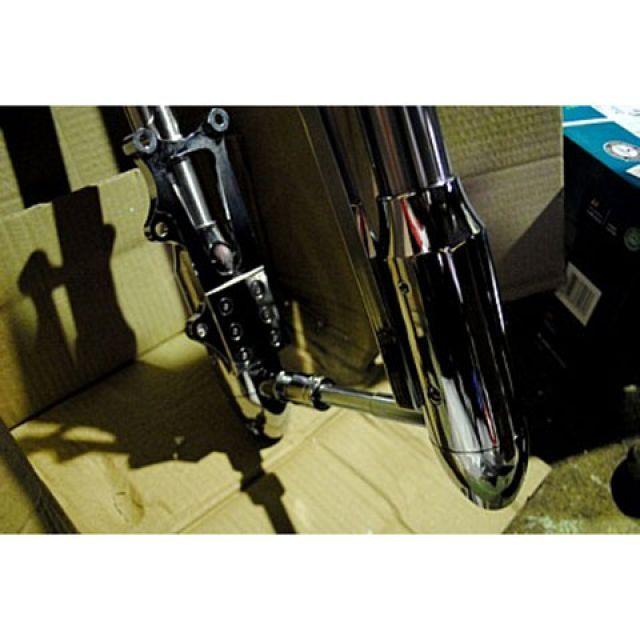 部品屋K&W ハーレー用 倒立フォーク 仕様 0°レイク K&W : モトメガネ