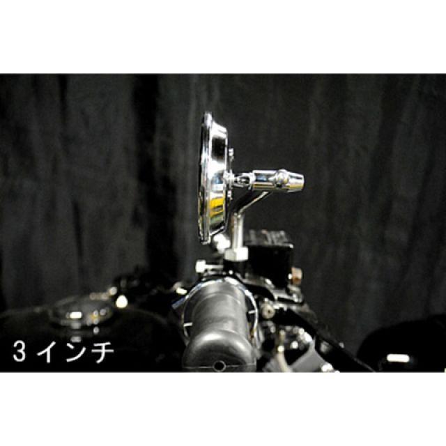 部品屋K&W DS250 DS250用ラウンドミラー 仕様 左右セット3インチ K&W