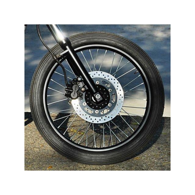 部品屋K&W 250TR フロント21in鉄リムホイールKIT 仕様 メッキ K&W