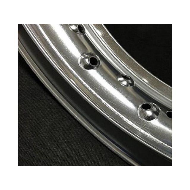 部品屋K&W エストレヤ 21inアルミHリムフロントホイールKIT（ドラム用