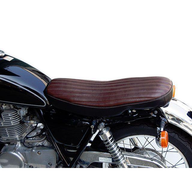 モーターロック SR400/500 SR400/500用 本革シート ブラウン×ブラック