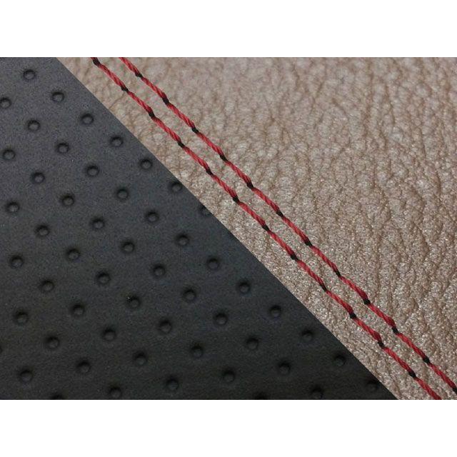 グロンドマン グロム 国産シートカバー ダークブラウン＆エンボス黒