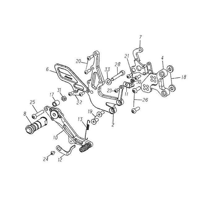 STRIKER（ストライカー） CBR600RR ブレーキペダルASSY TYPE6 STRIKER
