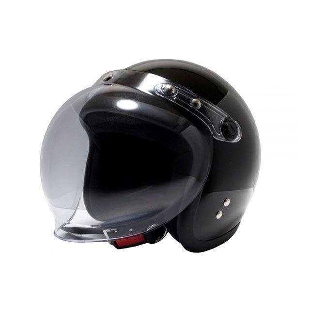 メーカー直送】ビー＆ビー シールド付ジェットヘルメット（ブラック