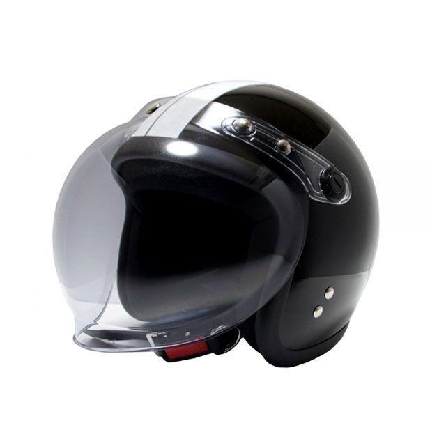 メーカー直送】ビー＆ビー シールド付ジェットヘルメット（ブラック
