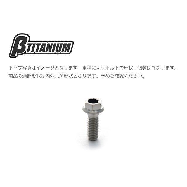 ベータチタニウム YZF-R25 リアブレーキディスクローターボルトキット 仕様 チタンシルバー（陽極酸化なし） βTITANIUMの画像