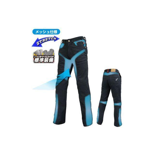 ラフ＆ロード RR7509LF ハーフメッシュストレッチブラックデニムパンツ