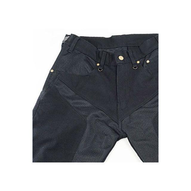 ラフ＆ロード RR7509LF ハーフメッシュストレッチブラックデニムパンツ
