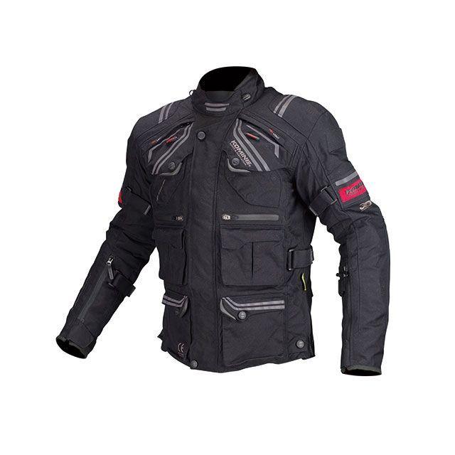 コミネ JK-593 プロテクトフルイヤーツーリングジャケット（ブラック