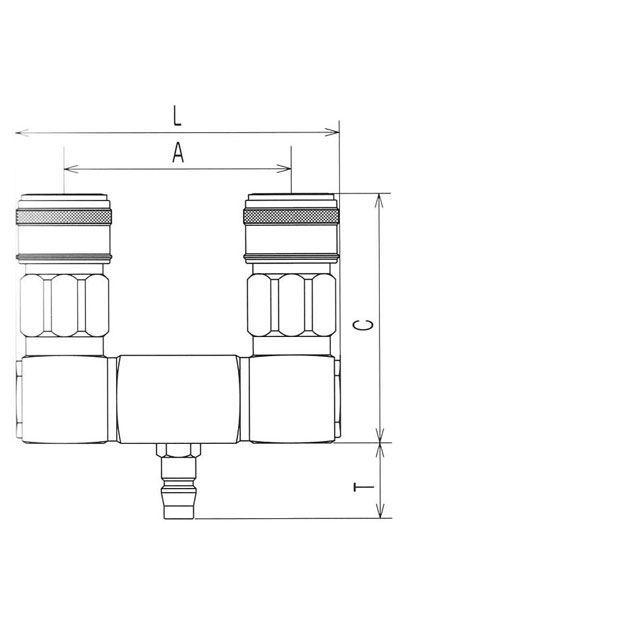 ヤマトエンジニアリング LR-2 二股カップリング ロータリー式 YAMATO
