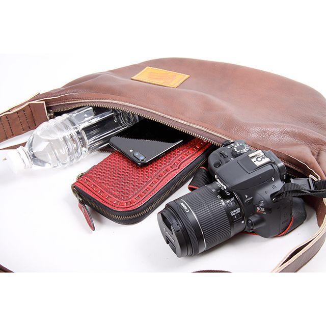 DEGNER（デグナー） W-105 レザーバナナバッグ（ブラウン