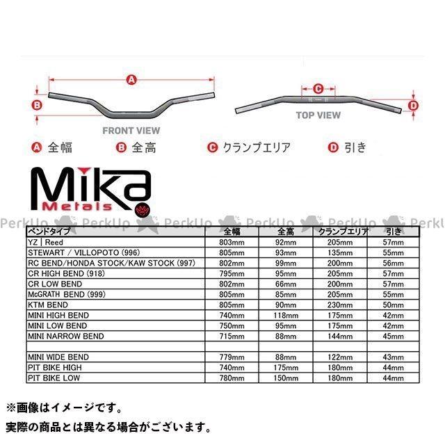 最安値挑戦 正規品 MIKA Metals 汎用 ハンドル関連パーツ テーパーハンドルバー RAW シリーズ バーパッドカラー 