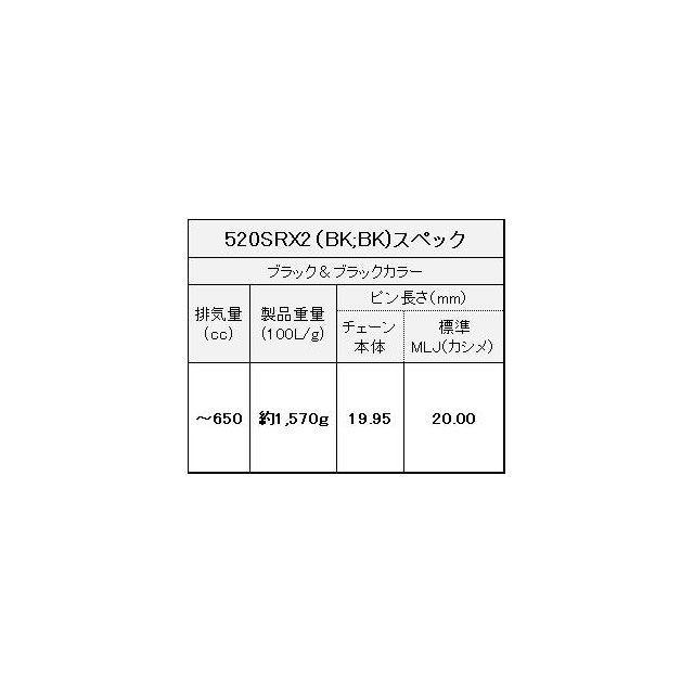 EKチェーン 江沼チェーン 汎用 ブラック＆ブラック チェーン 520SR-X2