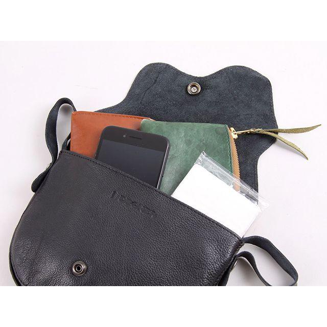 DEGNER（デグナー） W-104 レザーサブポケットバッグ（ブラック