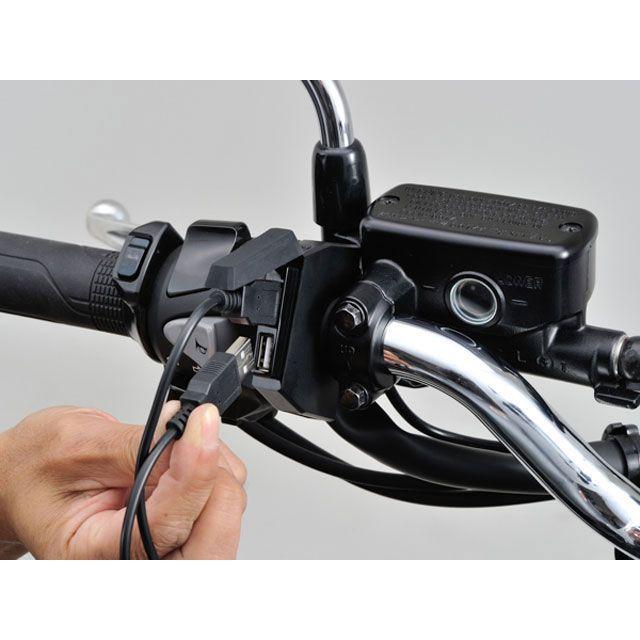 DAYTONA（デイトナ） バイク専用電源 スレンダーUSB2ポート（USB2口 計