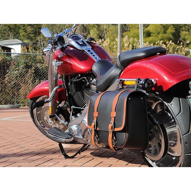 DEGNER（デグナー） SB-81 レザーサドルバッグ（ブラック/キャメル