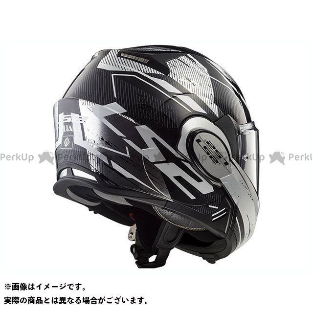 エルエスツーヘルメット VALIANT（ブラック ホワイト クローム） サイズ：M LS2 HELMETS バイク ヘルメット 