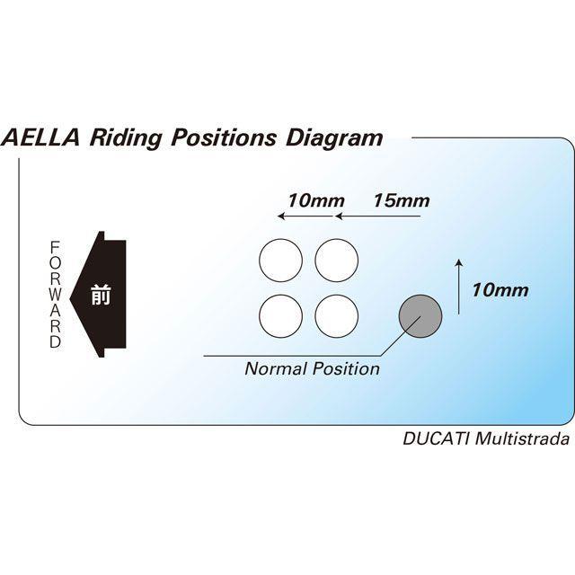 アエラ Multistrada1260 ライディングステップキット カラー ホワイト