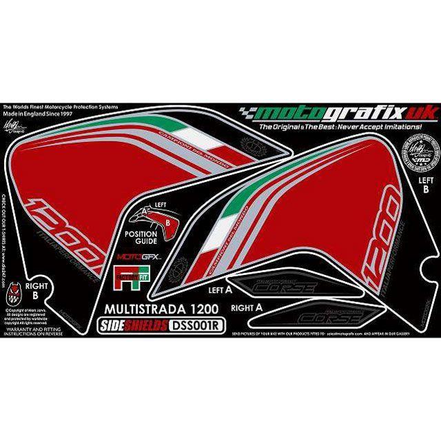 正規品／モトグラフィックス ムルティストラーダ1200 ボディパッド Side Shield ドゥカティ タイプ：DSS001R ...