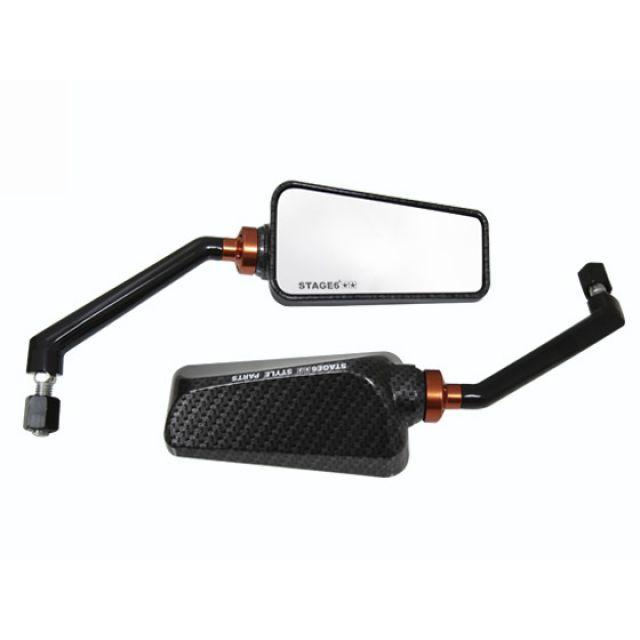 Tさん ステージ6 バックミラー カーボン柄/ツヤなし STAGE6 バイク