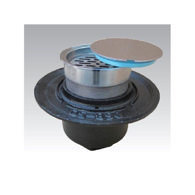  大皿 アウス 防水用床排水トラップ掃除口（内部目皿付） AWES 日用品