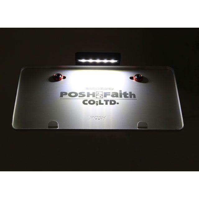 ポッシュフェイス 汎用 LEDライセンスランプレート＆リフレター POSH