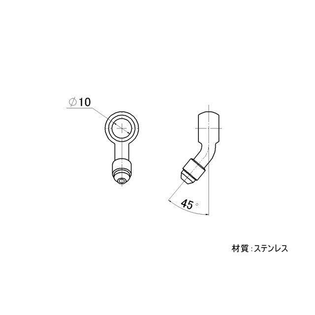 とも SWAGE-LINE スウェッジライン 4輪ステン バンジョー φ10 45°2個入り