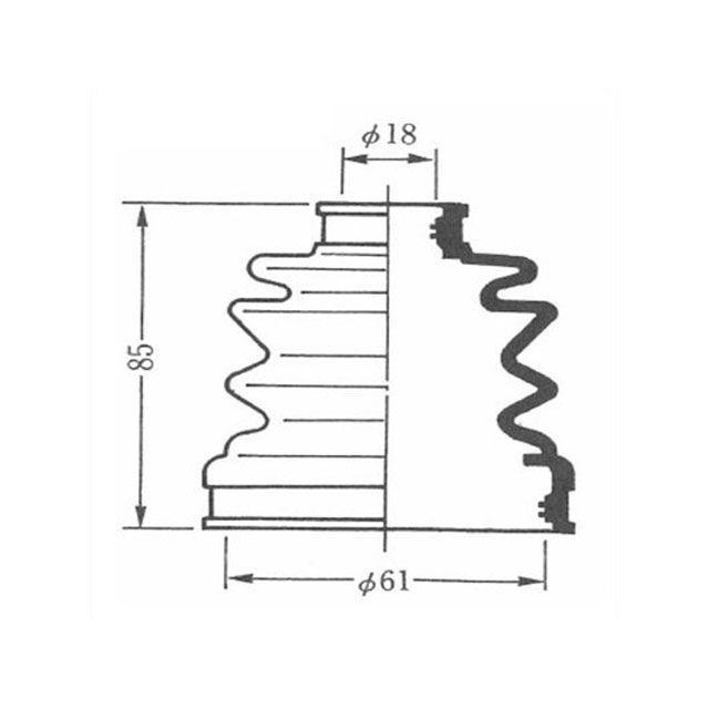 専用　んご様 スピージー 分割式ドライブシャフトブーツ フロント マツダ