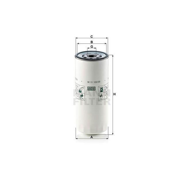 マンフィルター W11102/36 オイルエレメント MANN-FILTER : モトメガネ