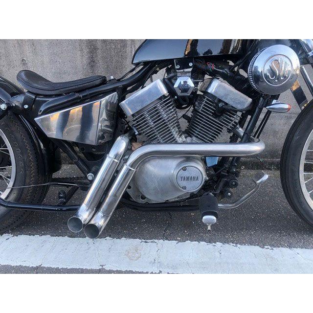 部品屋K&W ビラーゴ用 ショートショットマフラー ステンレス製 K&W