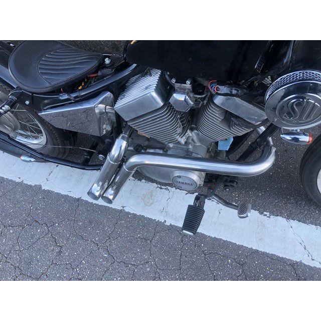 部品屋K&W ビラーゴ用 ショートショットマフラー ステンレス製 K&W