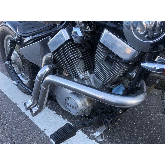 部品屋K&W ビラーゴ用 ショートショットマフラー ステンレス製 K&W