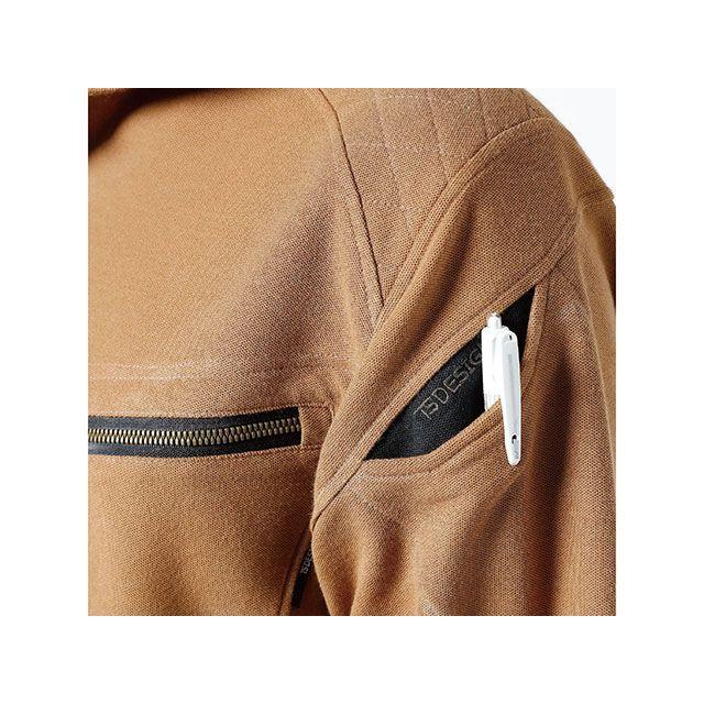 TSデザイン ワークニットショートポロシャツ（キャメル） サイズ M TS