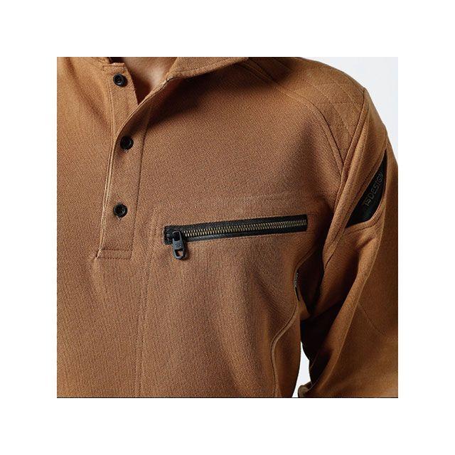 TSデザイン ワークニットショートポロシャツ（キャメル） サイズ M TS