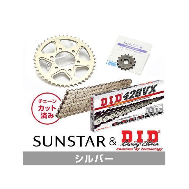 正規品／サンスター TW225 KD20102 スプロケット＆チェーンキット（シルバー） SUNSTAR バイク