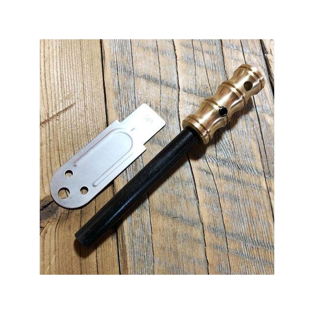 ブラックデザイン　真鍮バー系 野良道具製作所 真鍮ハンドルメタルマッチ「野良スティック 〜竹