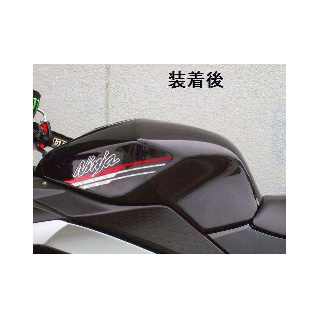 【☺︎】 CLEVER WOLF クレバーウルフ Ninja250 タンクパッド FRP黒 CLEVERWOLF