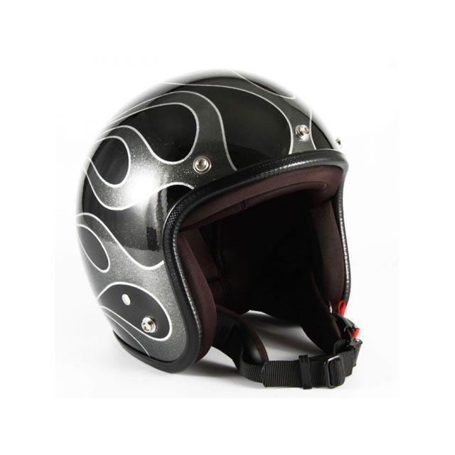 72JAM JET HELMET 72ジャムジェット FLAMES カラー ブラック 72JAM