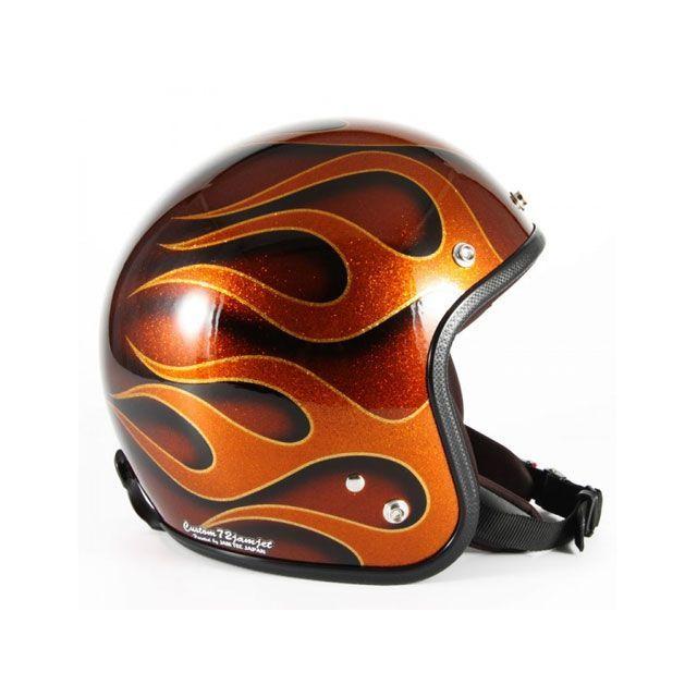 72JAM JET HELMET 72ジャムジェット FLAMES カラー オレンジ 72JAM