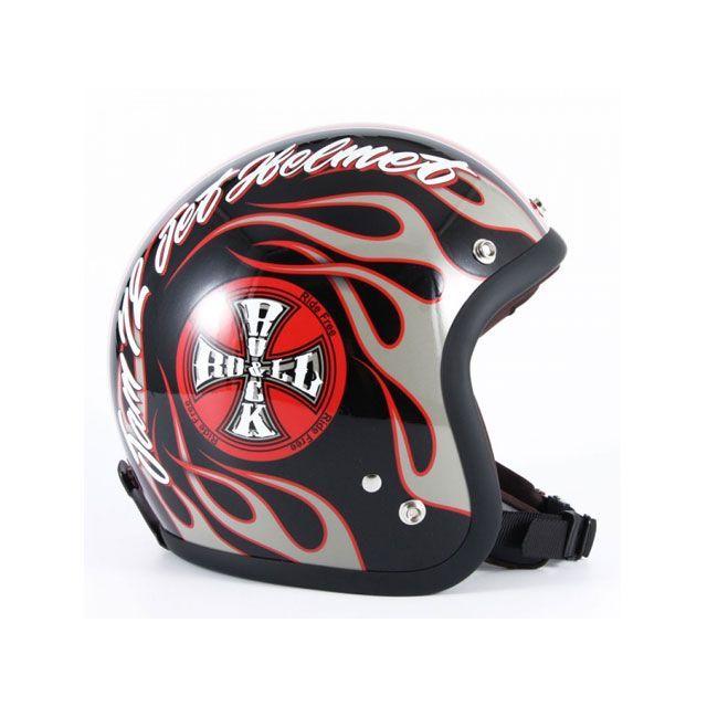 72JAM JET HELMET 72ジャムジェット ROCK＆ROLL カラー ブラックグロス