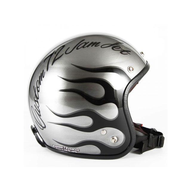 72JAM JET HELMET 72ジャムジェット JCP-28 IRON FLAME（シルバー